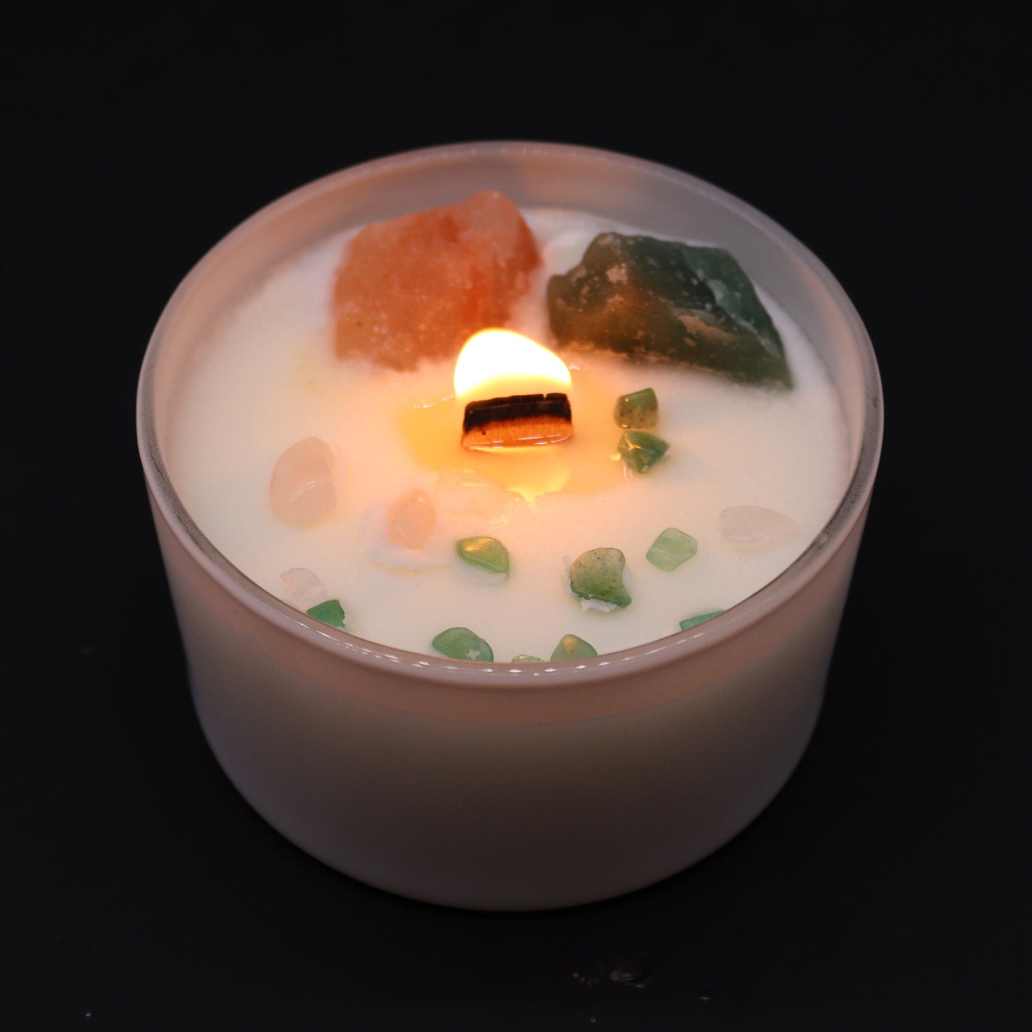 Bougie Chakra de Cristal - Chakra du Cœur