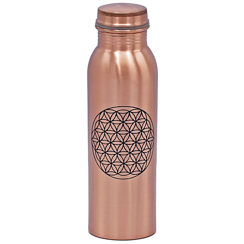 Bouteille en cuivre Fleur de Vie imprimée 750ml