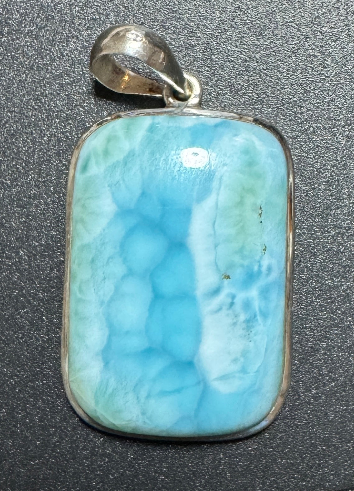 Pendentif en Argent 925 Larimar AA | 3,3x2,3 cm - 14,9g | Aromas Sacré