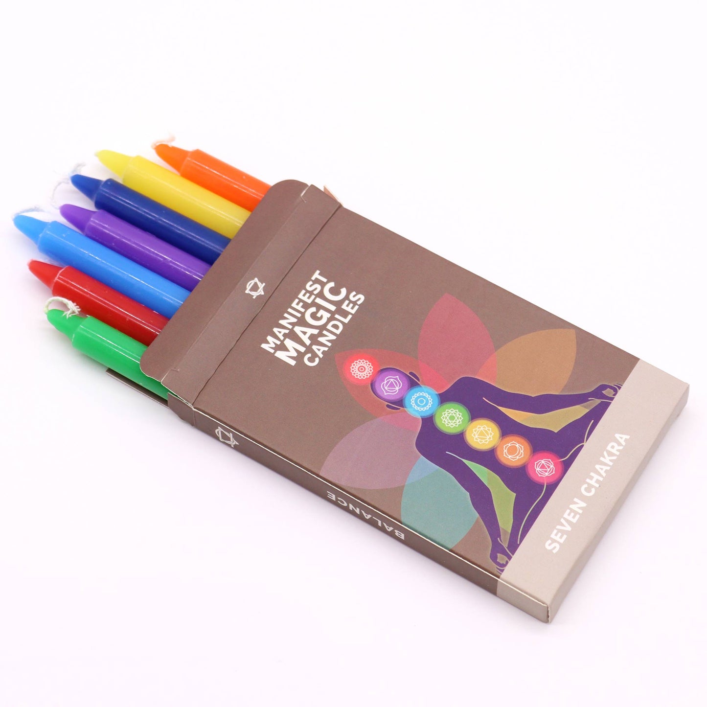 Sept bougies manifestes Chakra (pack de 7)