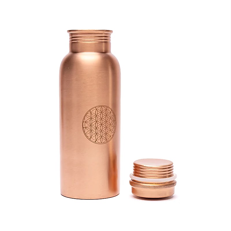 Bouteille en cuivre Fleur de Vie imprimée 750ml
