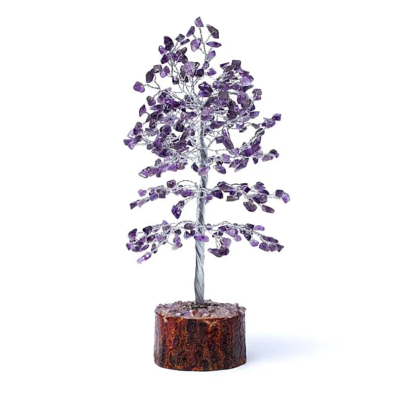 Arbre de pierres précieuses Améthyste 23 cm