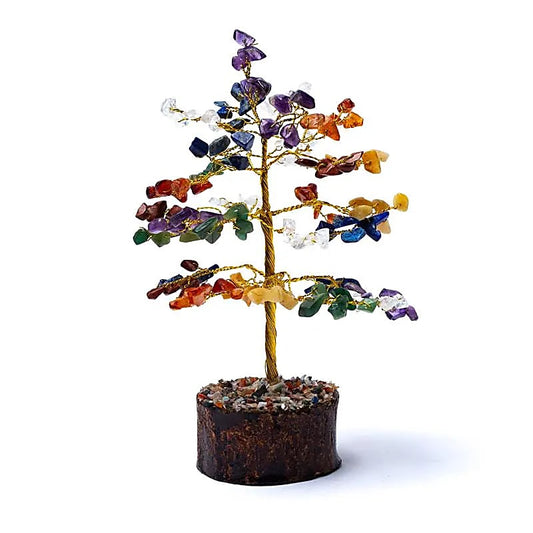Arbre pierre des 7 Chakras 18 cm