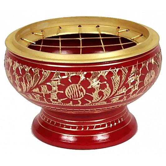 Brûle-Encens en Laiton Rouge – Rituels &amp; Purification