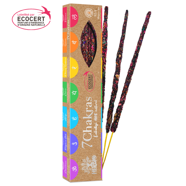 Encens Smudge 7 Chakras Ecocert Herbio en Fagot Stick 20g