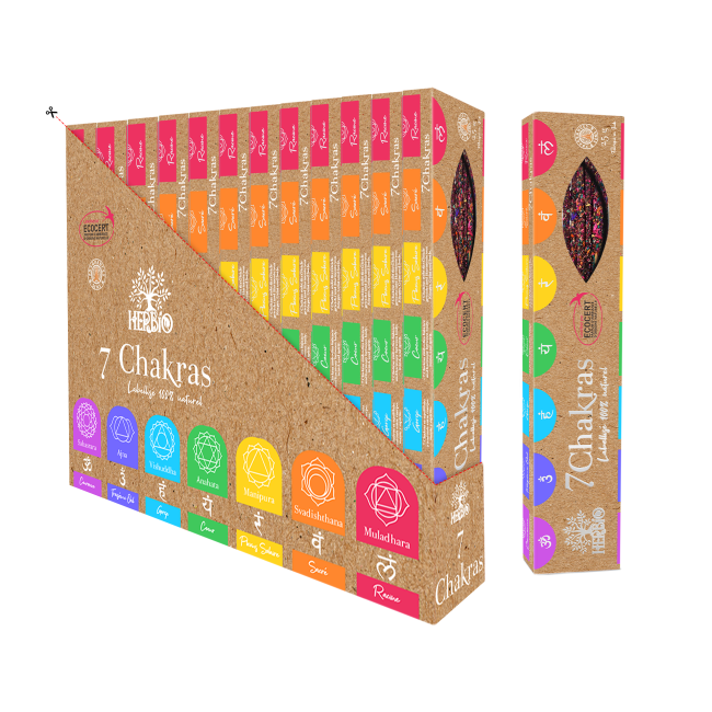 Encens Smudge 7 Chakras Ecocert Herbio en Fagot Stick 20g