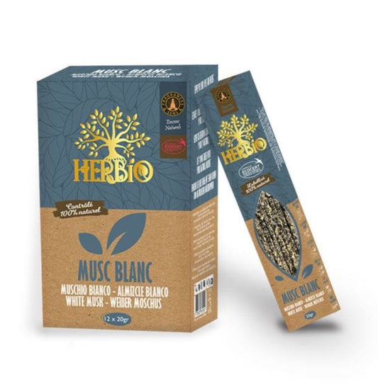 Encens Smudge Ecocert Herbio Musc Blanc 20g