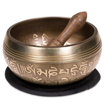 Bol chantant tibétain Om – Coffret cadeau noir