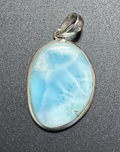Pendentif en Argent 925 Larimar AA | 3x2,2 cm - 9,2g | Aromas Sacré