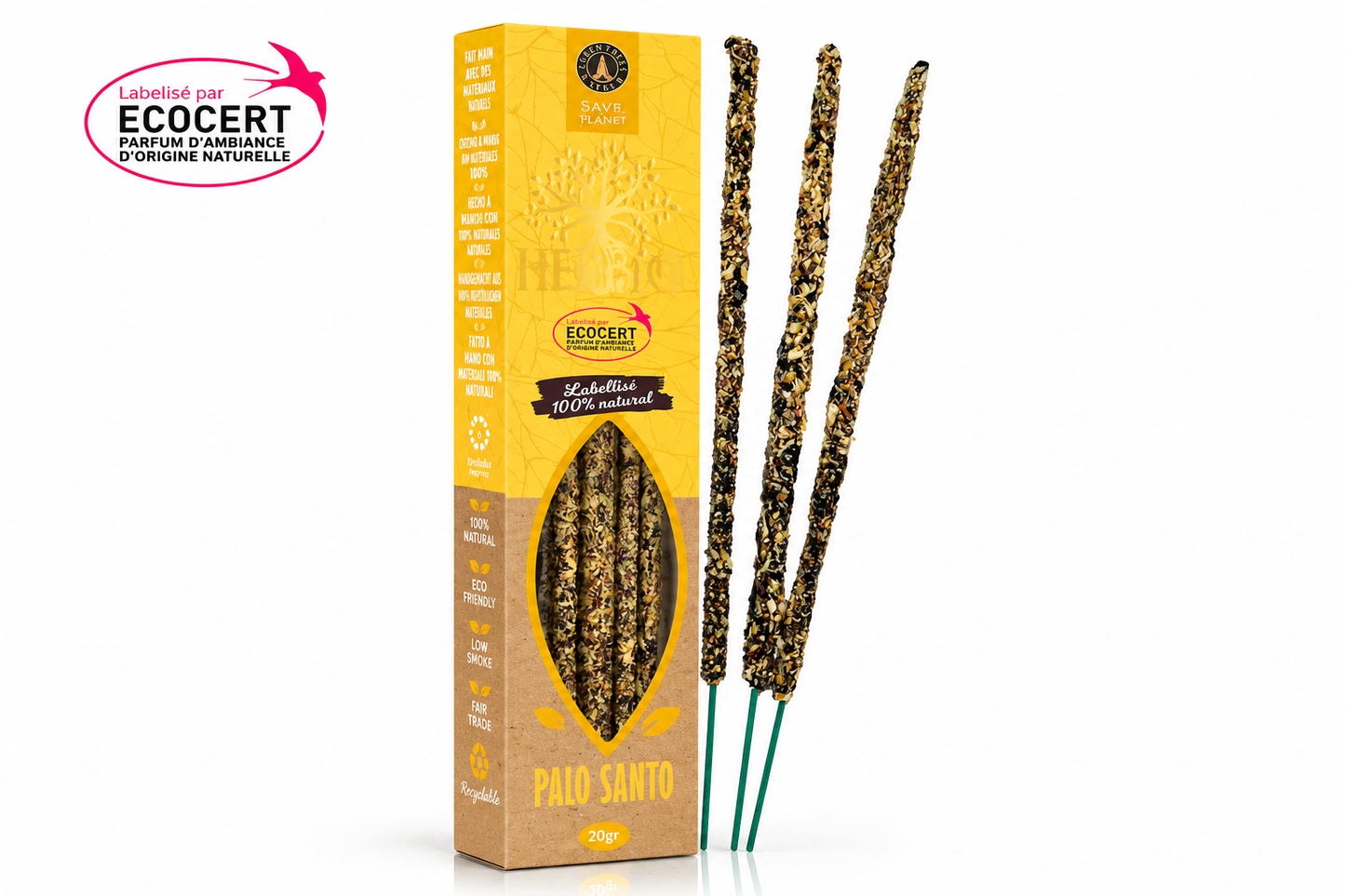 Encens Smudge Ecocert Herbio Palo Santo 20g
